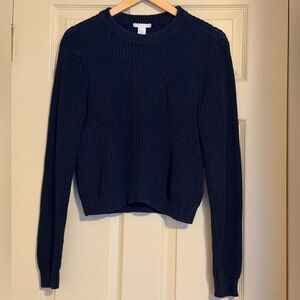 H&M Dark Navy Knit Crewneck Sweater
